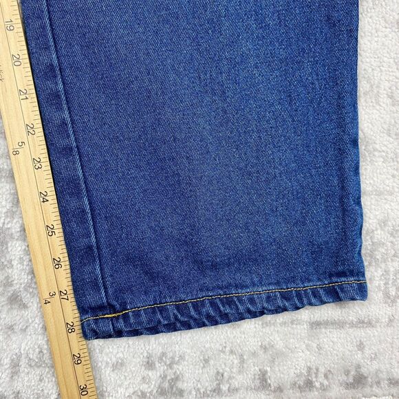 NEW Sandy River Jeans Blue Straight Relaxed Men's Flannel Lined Jeans Size 38x29 - Picture 6 of 6